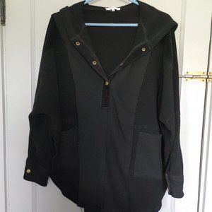 Women's Hooded Pullover Black Medium